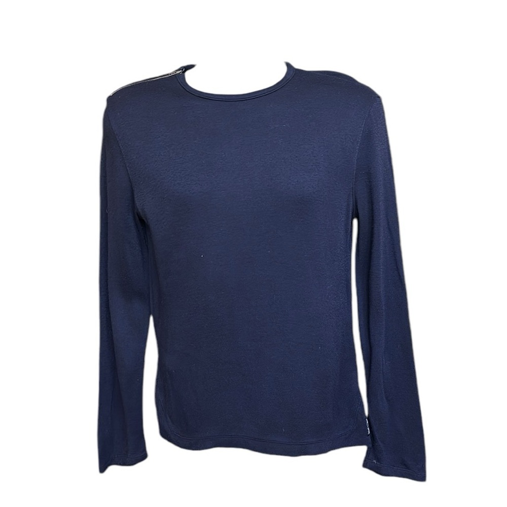 A/X Armani Exchange Shoulder Zip Sweater / Knit Shirt Dark Blue Size S